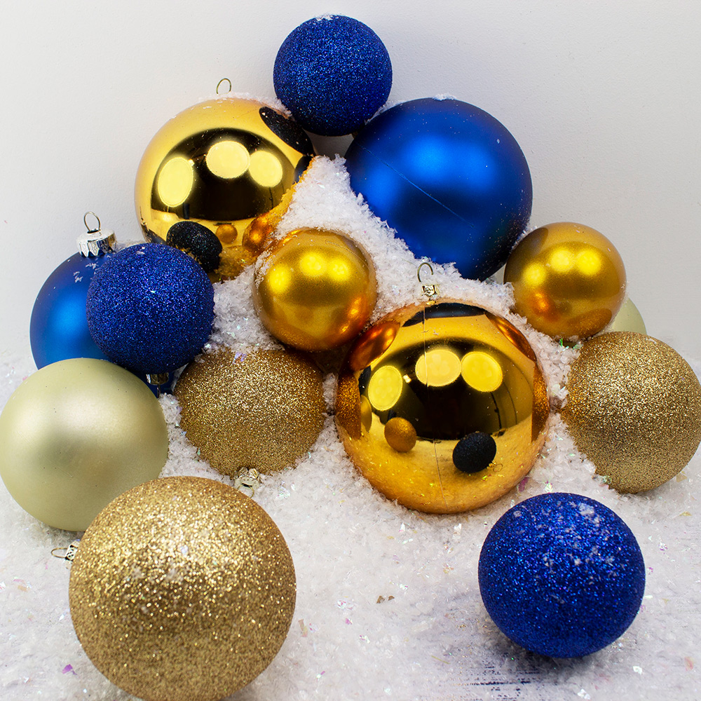 Bauble Pack - Blue Champagne Gold Baubles