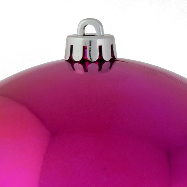 Cerise Pink Baubles Shiny Shatterproof - Single 200mm