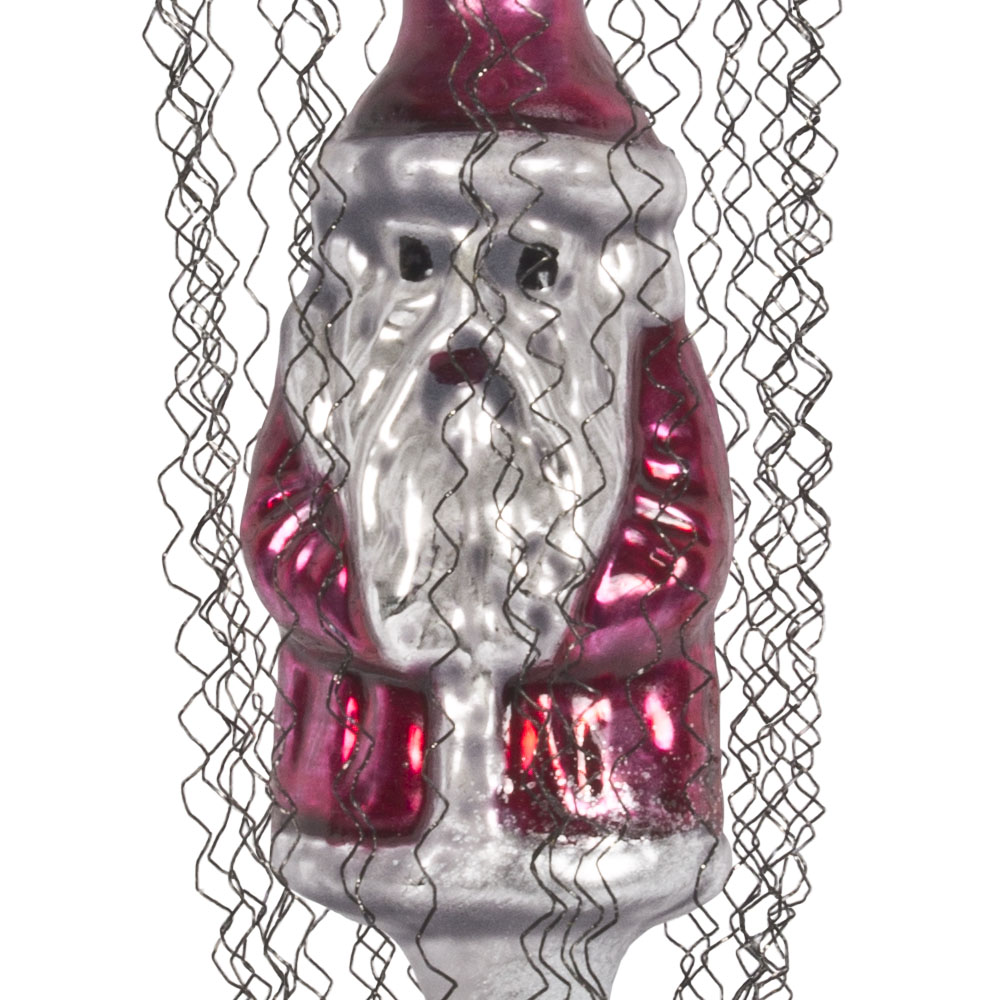 Nostalgic Handmade Glass Santa & Balloon Collectable Christmas Bauble - 15cm