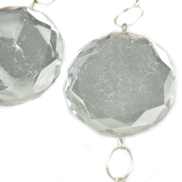 Pack Of 2 Clear Crystal Drop Hanging Decorations - 22cm
