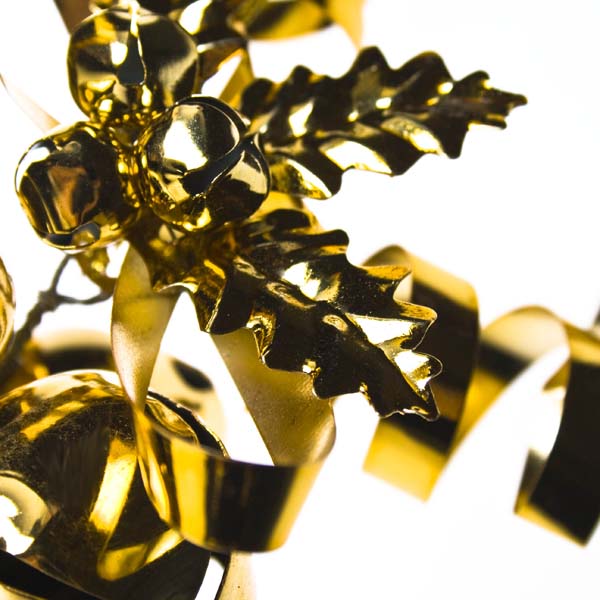 Gold Jingle Bell Grape Cluster Hanging Decoration - 15cm