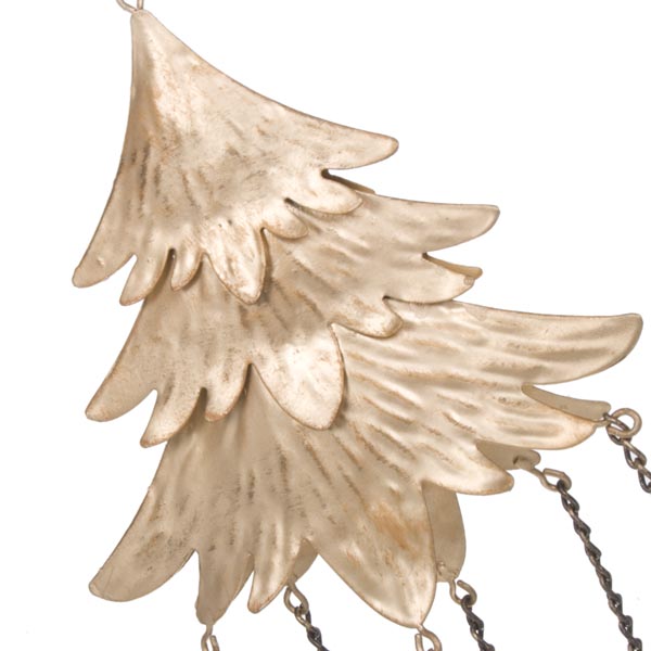 Gold Christmas Tree Decoration - 13.5cm x 13.5cm