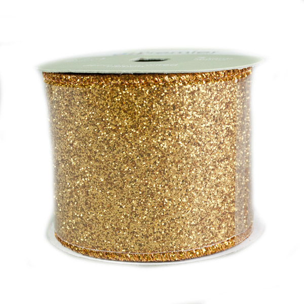 Copper Glitter Ribbon - 6cm X 2.7m