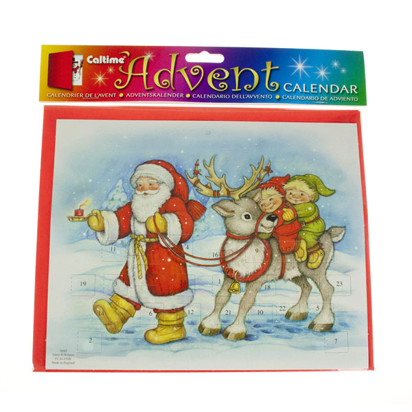 Caltime Santa & Reindeer With Helpers Advent Calendar