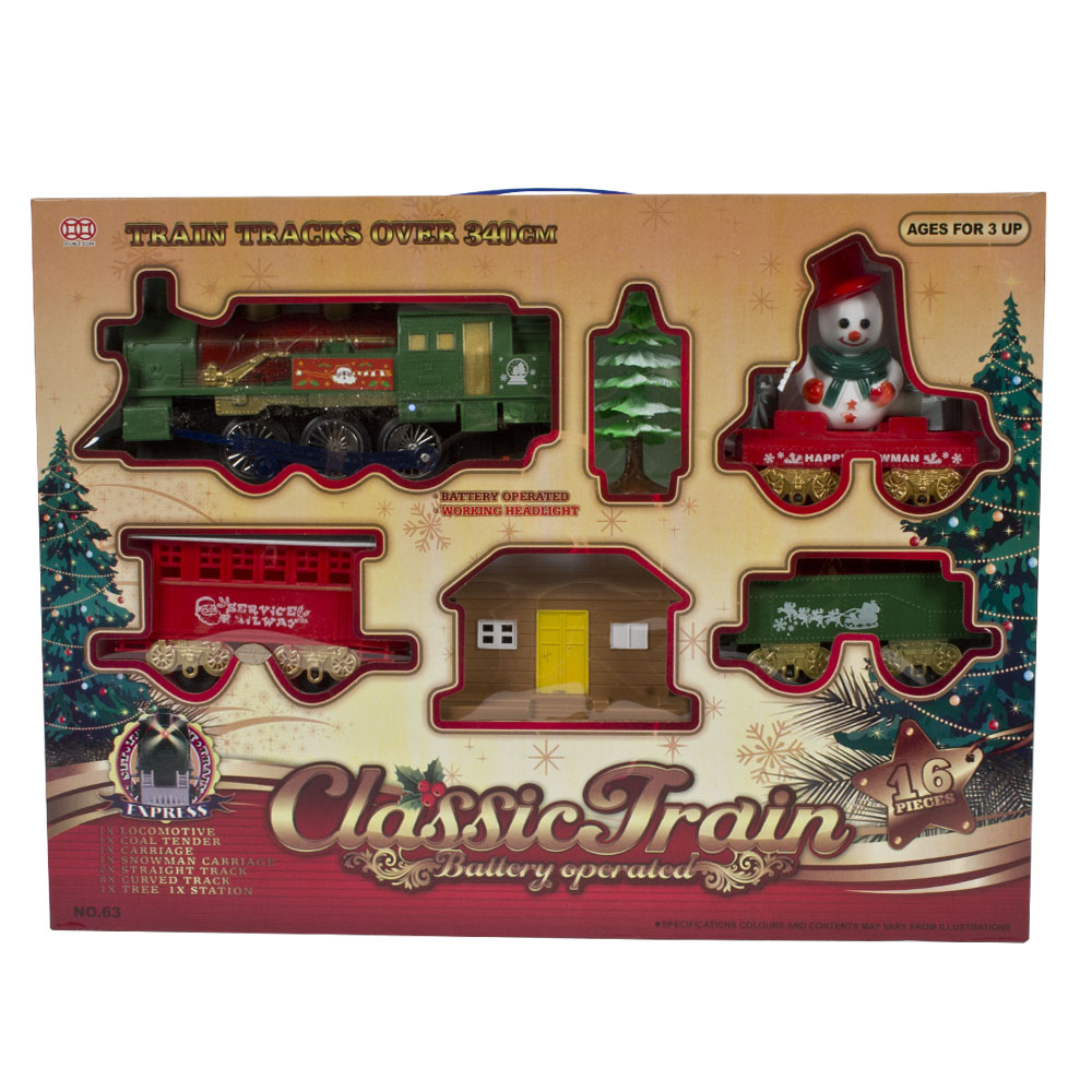 Battery Operated Christmas Tree Train - 14pieces