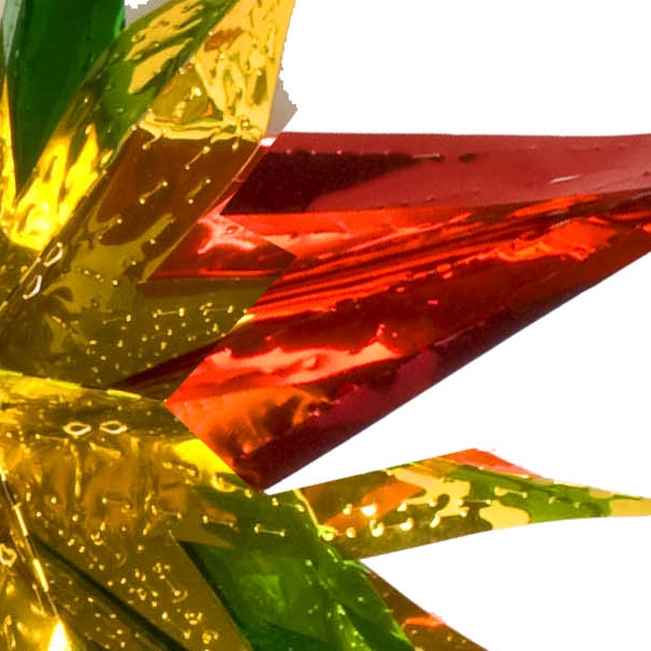Gold/Red/Green Star Burst Foil Decoration - 40cm