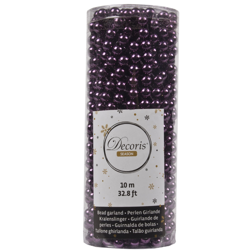 Deep Lavender Bead Chain Garland - 8mm x 10m