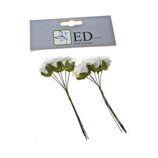 Ivory Rose Flower Bundles - 2 Pack