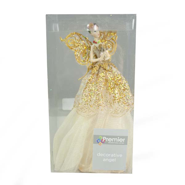 Champagne Gold Angel Tree Topper - 23cm