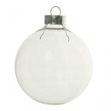 Clear Glass Baubles - 8 X 70mm