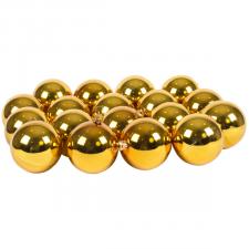Luxury Gold Shiny Finish Shatterproof Bauble Range - Pack of 18 x 60mm