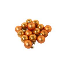 Amber Gold Fashion Trend Shatterproof Baubles - Pack Of 16 x 40mm