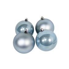 Misty Blue 2022 Fashion Colour Shatterproof Baubles - Pack of 4 x 100mm