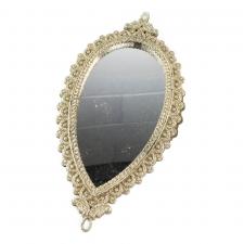Gold Oval Shaped Mirror Hanging Decoration - 15cm