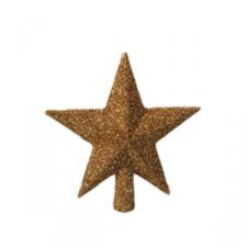 Gold Shatterproof Tree Top Glitter Star - 19cm