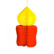 Red & Yellow Flame Resistant Paper Candle