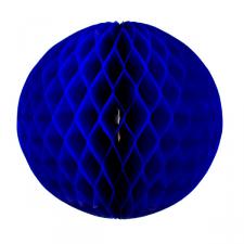 Blue Flame Resistant Honeycomb Paper Ball Hanging Decoration - 30cm