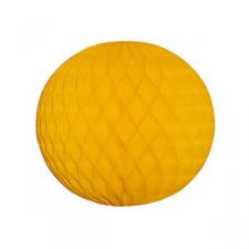Gold Flame Resistant Honeycomb Paper Ball Hanging Decoration - 60cm