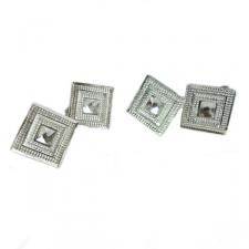 Square Faux Diamond Napkin Rings - 4 Pack