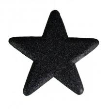 40cm Glitter Display Star Hanger - Black