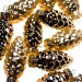 Light Gold Glass Pine Cones - 12 x 60mm