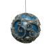 Turquoise & Silver Swirl Decorated Bauble - 11cm