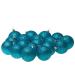 Xmas Baubles - Pack of 18 x 60mm Aqua Turquoise Glitter Shatterproof