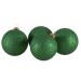 Xmas Baubles - Pack of 4 x 100mm Emerald Green Glitter Shatterproof