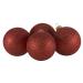 Xmas Baubles - Pack of 4 x 100mm Red Glitter Shatterproof