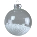 Clear Glass Snowball Baubles - 4 x 70mm