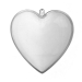 Clear Splittable Heart Shaped Bauble - 80mm