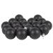 Luxury Black Satin Finish Shatterproof Baubles - Pack of 18 x 40mm