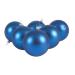 Luxury Electric Blue Satin Finish Shatterproof Baubles - Pack of 6 x 80mm
