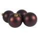 Luxury Brown Satin Finish Shatterproof Baubles - Pack of 4 x 100mm