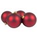 Luxury Red Satin Finish Shatterproof Baubles - Pack of 4 x 100mm
