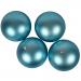 Luxury Aqua Turquoise Satin Finish Shatterproof Baubles - Pack 4 x 140mm