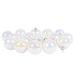 Luxury White Iridescent Shiny Finish Shatterproof Bauble Range - Pack of 18 x 40mm