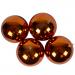Luxury Copper Orange Shiny Finish Shatterproof Bauble Range - Pack of 4 x 140mm
