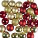 Red & Gold Assorted Shatterproof Baubles - 30 x 60mm