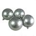 Silver Ice Lacquer Fashion Trend Shatterproof Baubles - Pack Of 4 x 100mm