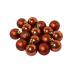 Terracotta Brown Fashion Trend Shatterproof Baubles - Pack Of 16 x 40mm