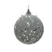 Spangle Bauble Silver With Sequin Stars - 80mm