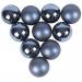 Tub Of Night Blue Shiny & Matt Glass Baubles - 10 X 60mm