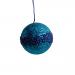 Turquoise & Blue Glitter Beaded Bauble - 100mm