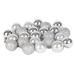 Silver Mixed Finish Shatterproof Baubles - 24 X 30mm
