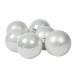 Tub Of Winter White Shiny & Matt Glass Baubles - 6 X 80mm