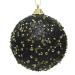 Black Glitter And Sequin Finish Bauble - 80mm