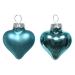 Turquoise Glass Hearts - 12 x 40mm