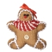 Gingerbread Character Decoration With Striped Scarf - 13cm