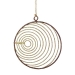 Gold & Brown Circular Glittered Wire Decoration - 9cm
